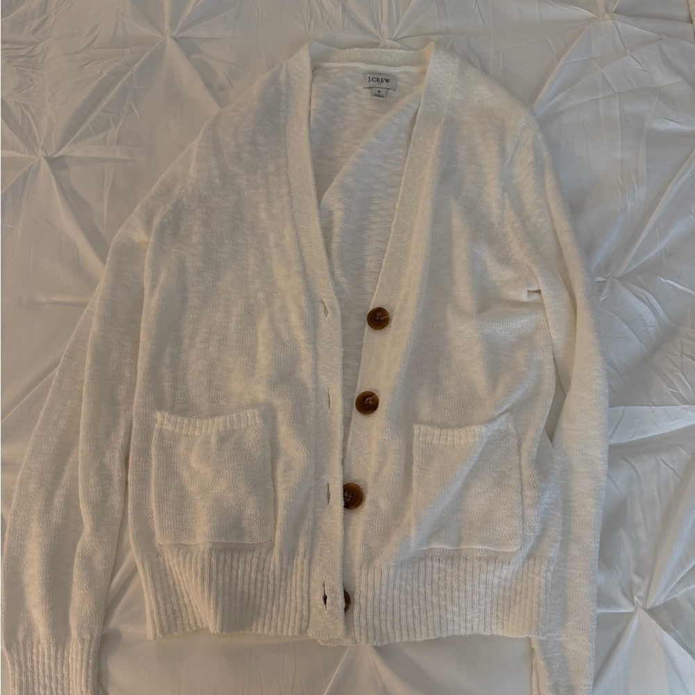 J. Crew Cream Cardigan Sweater
